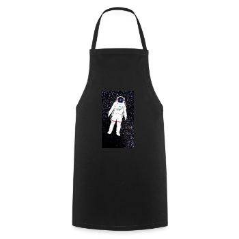 An astronaut in space - Cooking Apron - black - Front - AI Model Male 185 dark (185cm)