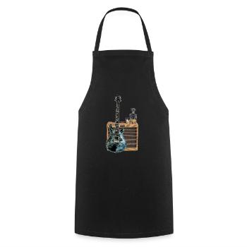 Guitar and Whisky | Music, Festival, Amplifier - Cooking Apron - black - Front - AI Model Male 185 dark (185cm)