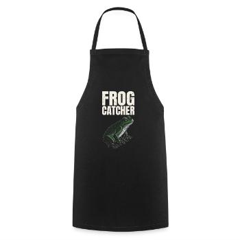 Frog Catcher Froggy Herpetologist Amphibian Toad L - Cooking Apron - black - Front - AI Model Male 185 dark (185cm)