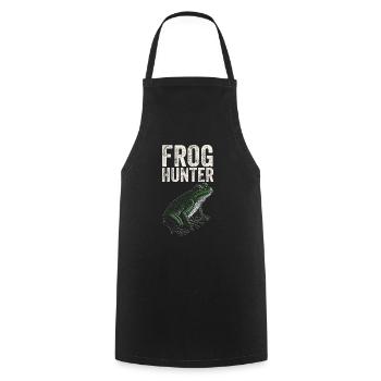 Herpetologist Amphibian Toad Lover Cool Frog Hunte - Cooking Apron - black - Front - AI Model Male 185 dark (185cm)