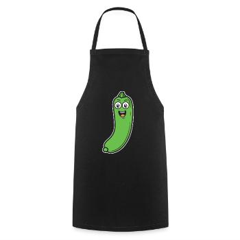 Zucchini - Kochschürze - Schwarz - Vorne - AI Model Male 185 dark (185cm)