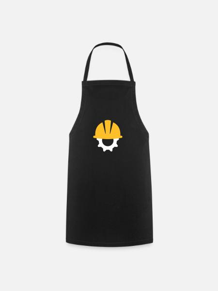 Engineer helmet gift construction site safety - Cooking Apron - black