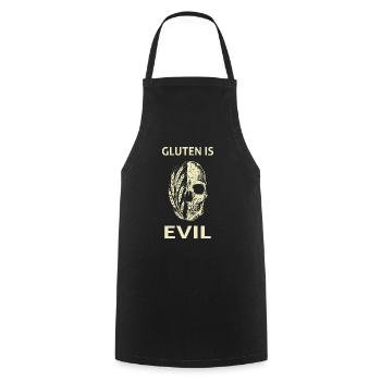 Glutenunverträglichkeit Gluten Ist Evil Zöliakie - Kochschürze - Schwarz - Vorne - AI Model Male 185 dark (185cm)