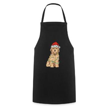 Goldendoodle Hund Weihnachten Geschenk - Kochschürze - Schwarz - Vorne - AI Model Male 185 dark (185cm)