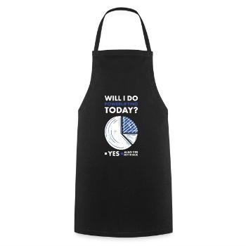 Sport Will I Go Powerlifting Today Powerlifting - Cooking Apron - black - Front - AI Model Male 185 dark (185cm)