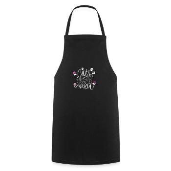 cats rule the world - Cooking Apron - black - Front - AI Model Male 185 dark (185cm)