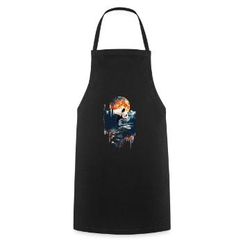 Panda - Cooking Apron - black - Front - AI Model Male 185 dark (185cm)