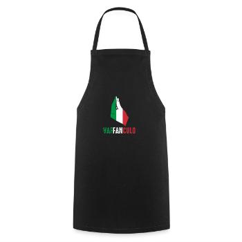 Italy Italian Vaffanculo - Cooking Apron - black - Front - AI Model Male 185 dark (185cm)