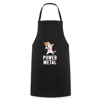 Power Metal Dabbing Unicorn - Dabbing Unicorn - Cooking Apron - black - Front - AI Model Male 185 dark (185cm)