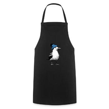 North Sea Harbor Moin Seagull Bonnet Bleu - Tablier de cuisine - noir - Devant - AI Model Male 185 dark (185cm)