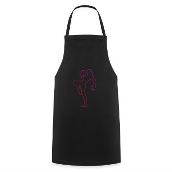 Kickboxer Kickboxen Boxing Damen Herren Kickbox - Kochschürze - Schwarz - Vorne - AI Model Male 185 dark (185cm)