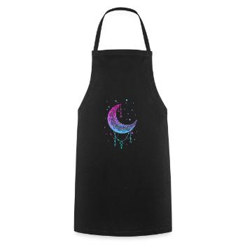 Kawaii Bunte Pastel Goth Moon - Kochschürze - Schwarz - Vorne - AI Model Male 185 dark (185cm)