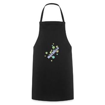 University of Machello - Cooking Apron - black - Front - AI Model Male 185 dark (185cm)