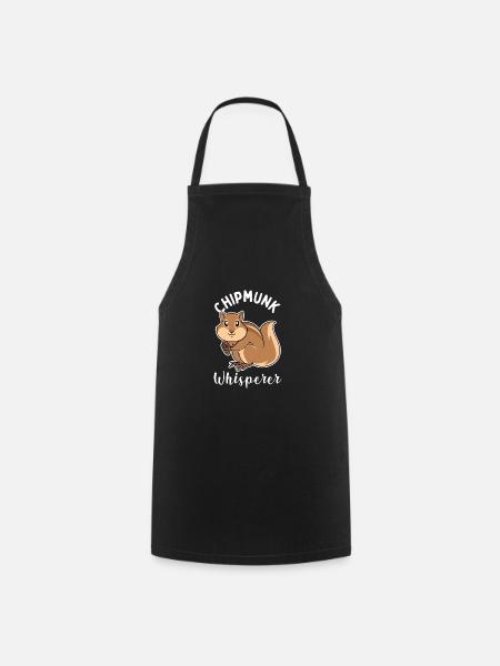 Streifenhörnchen-Flüsterer - Kochschürze - Schwarz