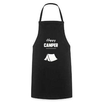 Happy camper - Tablier de cuisine - noir - Devant - AI Model Male 185 dark (185cm)