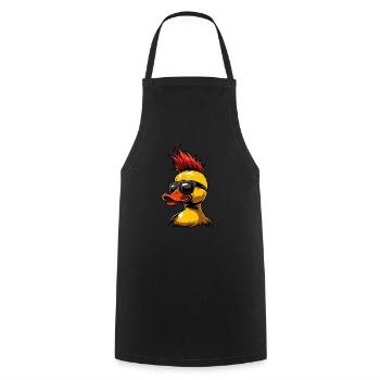 Canard en caoutchouc Punk - Tablier de cuisine - noir - Devant - AI Model Male 185 dark (185cm)
