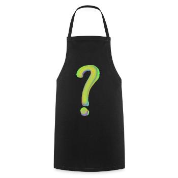 Question mark - Cooking Apron - black - Front - AI Model Male 185 dark (185cm)