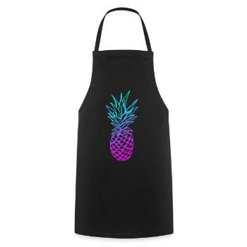 Pineapple Glow - Cooking Apron - black - Front - AI Model Male 185 dark (185cm)
