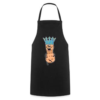 Peanut King Peanuts Crown Nut Funny Witty - Cooking Apron - black - Front - AI Model Male 185 dark (185cm)