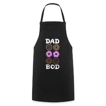Dad Bod Donut Sixpack - Kochschürze - Schwarz - Vorne - AI Model Male 185 dark (185cm)