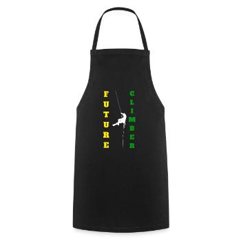 Future Rock Climber - Cooking Apron - black - Front - AI Model Male 185 dark (185cm)