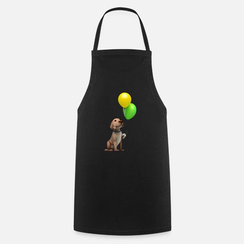 Labrador, propriétaire du chiot Labrador Retriever - Tablier de cuisine - noir