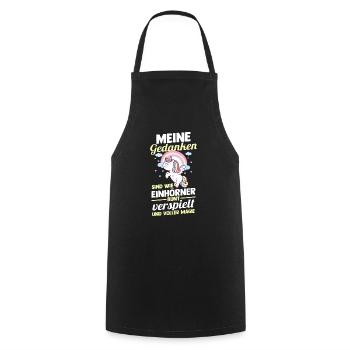 Licorne - Tablier de cuisine - noir - Devant - AI Model Male 185 dark (185cm)