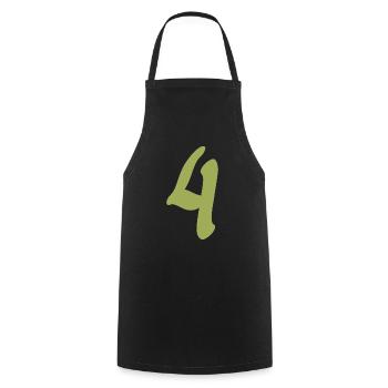 4 - Cooking Apron - black - Front - AI Model Male 185 dark (185cm)