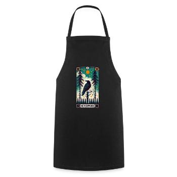 Nevermore Raven - Tablier de cuisine - noir - Devant - AI Model Male 185 dark (185cm)