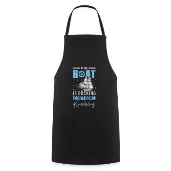 Sailing Ship Sea Yacht Sailor - Cooking Apron - black - Front - AI Model Male 185 dark (185cm)