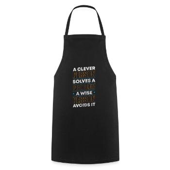 Problème? Le plaisir n’a pas d’importance - Tablier de cuisine - noir - Devant - AI Model Male 185 dark (185cm)