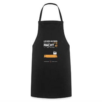 Locker Bleiben Der Onkel Macht D... - Kochschürze - Schwarz - Vorne - AI Model Male 185 dark (185cm)