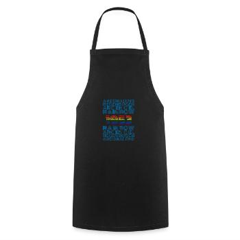 1953 - Cooking Apron - black - Front - AI Model Male 185 dark (185cm)