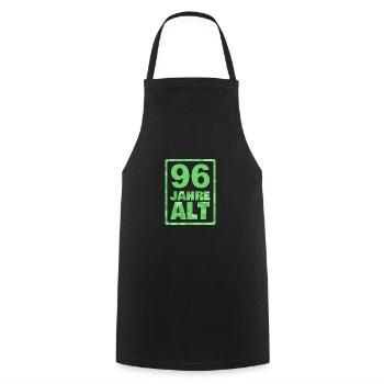 Jahr 96 - Kochschürze - Schwarz - Vorne - AI Model Male 185 dark (185cm)