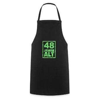 48 - Kochschürze - Schwarz - Vorne - AI Model Male 185 dark (185cm)