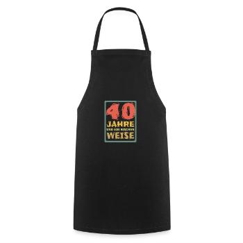 40 - Cooking Apron - black - Front - AI Model Male 185 dark (185cm)