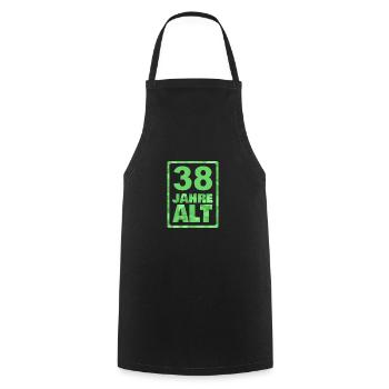 38 - Cooking Apron - black - Front - AI Model Male 185 dark (185cm)