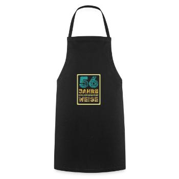 Age 56 - Cooking Apron - black - Front - AI Model Male 185 dark (185cm)