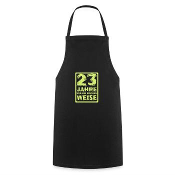 Spruch 23 - Kochschürze - Schwarz - Vorne - AI Model Male 185 dark (185cm)