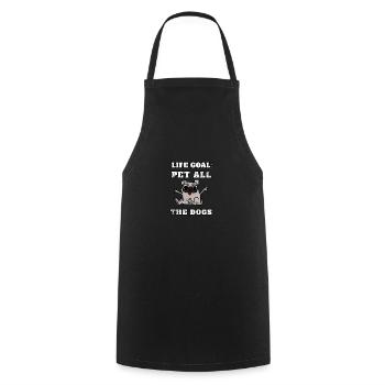 Life Goal Pet All The Dogs Enthusiast - Cooking Apron - black - Front - AI Model Male 185 dark (185cm)