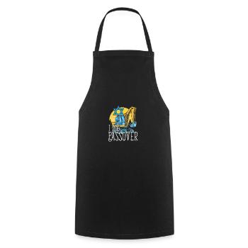 Drôle juif, je creuse les vacances de Pâque heureuses - Tablier de cuisine - noir - Devant - AI Model Male 185 dark (185cm)