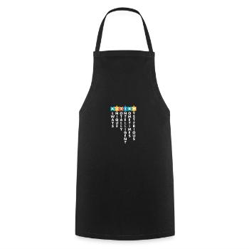 Support Autism Awareness Month Puzzle Piece - Cooking Apron - black - Front - AI Model Male 185 dark (185cm)