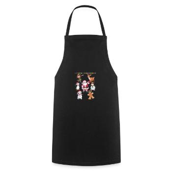 Merry Little Eve Eve Squad Pyjama Party Fun - Tablier de cuisine - noir - Devant - AI Model Male 185 dark (185cm)