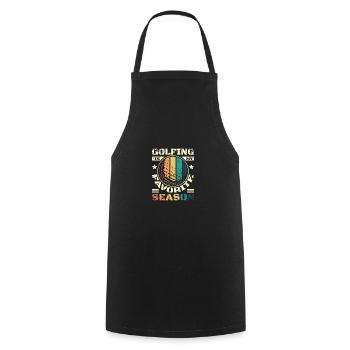 Golfing is my favorite season - Kochschürze - Schwarz - Vorne - AI Model Male 185 dark (185cm)