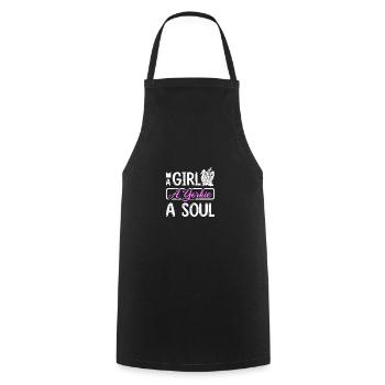 A girl a yorkie a soul - Cooking Apron - black - Front - AI Model Male 185 dark (185cm)