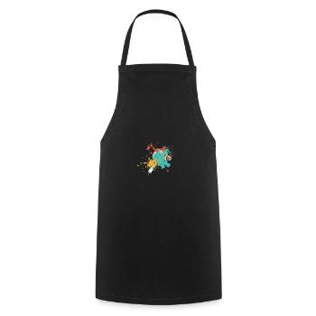 Splash Art Joueur de tennis de table - Tablier de cuisine - noir - Devant - AI Model Male 185 dark (185cm)