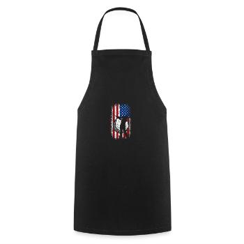 Usa Flag 4th of july golf design for golfers - Kochschürze - Schwarz - Vorne - AI Model Male 185 dark (185cm)