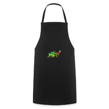 Splash art Dinosaur Ankylosaurus - Kochschürze - Schwarz - Vorne - AI Model Male 185 dark (185cm)