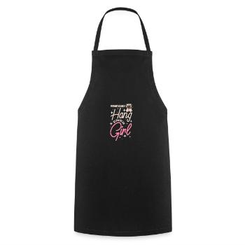 Just want to hang with my pug girl - Cooking Apron - black - Front - AI Model Male 185 dark (185cm)