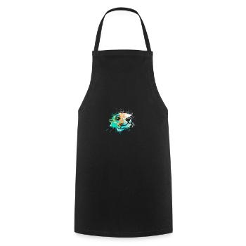Splash Art Seal Lion de mer - Tablier de cuisine - noir - Devant - AI Model Male 185 dark (185cm)